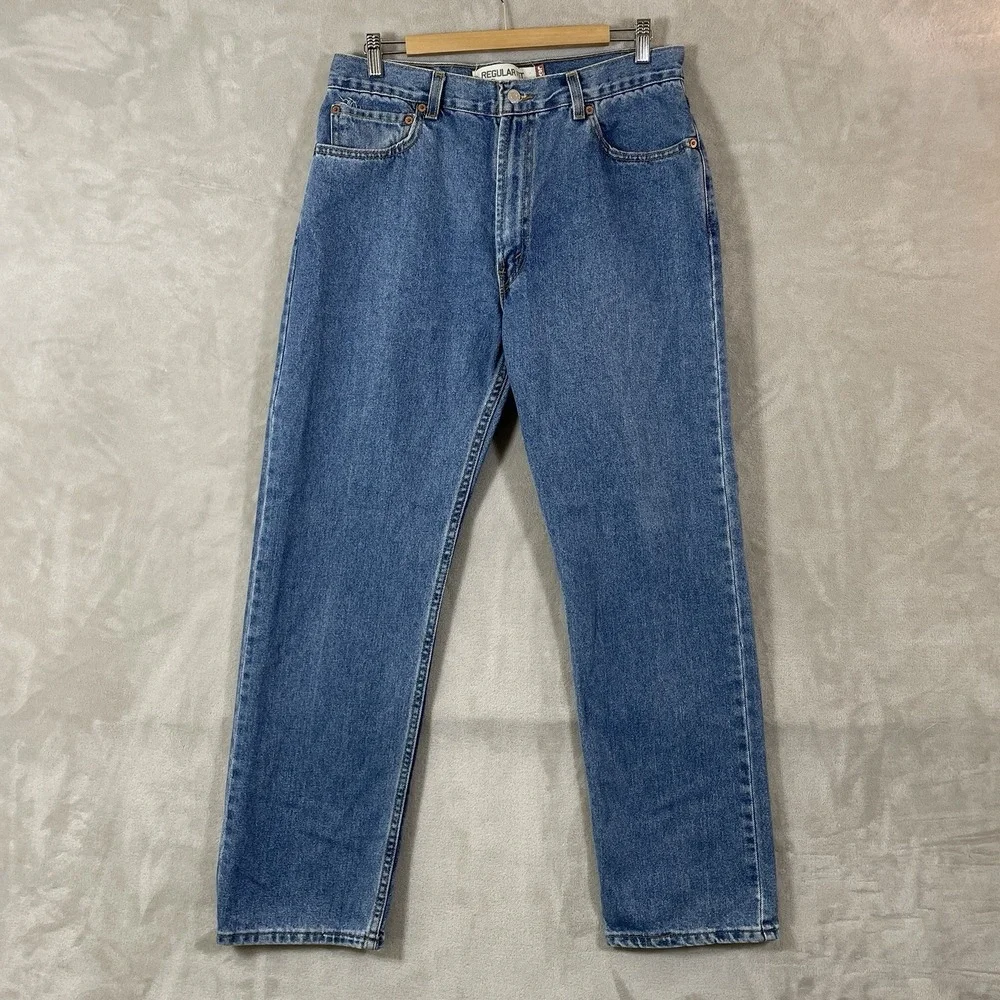 Vtg Levis 505 Jeans Mens 36x32 (fit 34x30) Mid Wash Y2K 2000s Blue Denim 2005